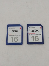 2PC Genuine Canon 16MB SD CARD FOR EARLY DIGITAL CAMERA CAMCORDER SDC-16M Tested picture