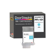 DoorStepInk Compatible Ink Cartridges For Canon PFI-101 Cyan 130ml-USA picture