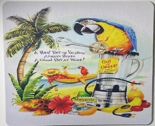 Custom Sublimated Mouse Pad- Tropical Photo Sports  Personalized Parrot head picture