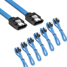 12-Pack SATA Data Cable 90 Degree Right Angle SATA III 6.0 Gbps Cable Black with picture