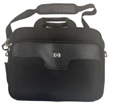 EUC Large HP Padded Black Laptop Briefcase Carry Case Fits  17