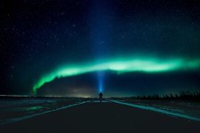 Landscape dark iceland aurorae night flashlight long Custom Gaming Mat Desk picture
