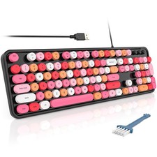 MOFII Computer Keyboards Wired, Plug Play USB Full Size Black Colorful picture