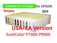 11 Empty Refillable Ink Cartridge Epson P7000 P9000 Printer T804 804 chip * picture