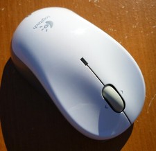 Logitech V470 Wireless Bluetooth Cordless Laser Notebook Mouse White M-RCQ142 picture