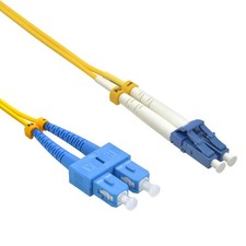 5 Pack of 1.5m LC/UPC-SC/UPC Singlemode Duplex OFNR 2.0mm Fiber Optic Patch Cabl picture