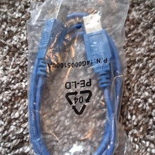 USB Cable USB Standard Type A Male to USB Type B Male 0.5m Blue Round MPN picture