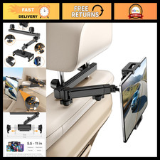 Universal Car Headrest Tablet Holder, Lockable 3-in-1 Arm, 360° Rotation, Adjust picture