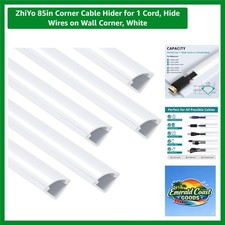 Paintable 85in Cable Management Raceway: Seamless Corner and Baseboard Hiding picture