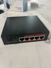 Goalake 5 Port Gigabit Network Switch GPOE204 V2 IEEE802.3 AF/AT 52V 52 W READ picture