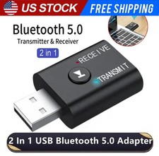 Bluetooth 5.0 2in1 Transmitter Receiver Car Wireless Audio Adapter USB 3.5mm Aux picture