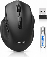 PHILIPS Wireless Mouse for Laptop, Silent Click, 4000 DPI High Precision picture