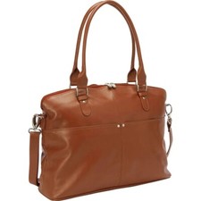 Piel 3013-SDL Full Grain Genuine Leather Slim Executive Computer Case - NEW picture