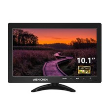 AISHICHEN 10.1 Inch Small Monitor, Raspberry Pi Display Built-in Speakers, Mini picture