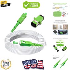 50ft 15 Meters SC/APC to SC/APC Fiber Optic Internet Cable, Armored Single Mo... picture