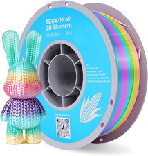 Silk Rainbow PLA 3D Printer Filament, 1KG Spool(2.2Lbs) 1.75Mm PLA Fast Color Ch picture