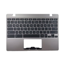 BA98-01976A New For Samsung Chromebook4 XE310XBA Palmrest Keyboard US Silver picture