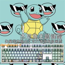 Anime Squirtle Theme PBT Translucent Keycaps 108 Keys for Cherry MX Keyboards picture