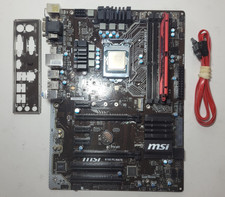 MSI B150 PC Mate Motherboard i3-6100, 4GB RAM, IO Shield & 2x SATA Cable #1004 picture