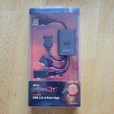 Ativa MOBIL IT Portable USB 2.0 4-Port Hub with Mini USB Connector NEW picture
