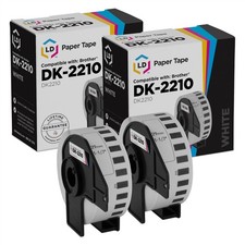LD Compatible Brother DK-2210 2 Rolls of White Label Tape / 1.1 in x 100 ft picture