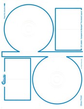 200-Pak Glossy Finish STOMPER PRO FORMAT CD/DVD Labels (100 sheets, 2 per sheet) picture