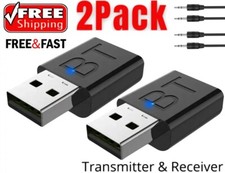 2x Receptor de Audio Bluetooth Inalambrico 3,5 mm AUX/USB Adaptador de Carro Tv picture