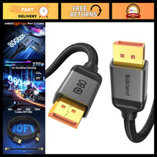 80Gbps DisplayPort 2.1 Cable 10FT/3M, HDR Gaming Cord for PC, Monitor, TV picture