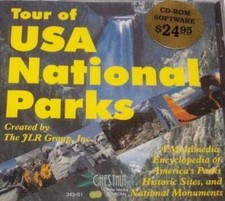 Tour Of USA National Parks PC CD multimedia encyclopedia historic sites monument picture