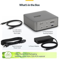 StarTech.com Thunderbolt 5 Docking Station, Dual 8K 60Hz, Triple 4K 144Hz, 140W picture