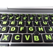 Keyboard Stickers Big Bright Luminescent Symbols. Will Not Wear or Fade. 3 Yr. picture