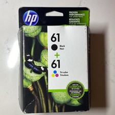 Genuine HP 61 Black & Tri-Color Printer Ink Cartridges Combo 2 Pack EXP 8/2020 picture
