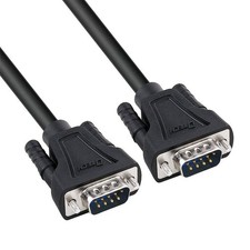 9 Pin Serial Cable 6ft Male to Male RS232 Straight Through Connector picture