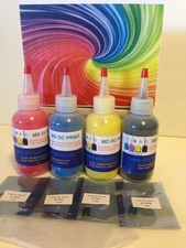 Dell 1250C Laser Printer CYMK Toner refill Kit + 4-Resetting Chips. picture