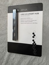 ATIVA USB 2.0 4-Port Hub - Black picture