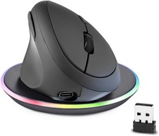 New - Perixx Perimice-719LRX, Left Handed Wireless Vertical Mouse picture