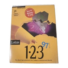 Lotus 123 97 Edition Open Box Diskettes Sealed Please Read picture