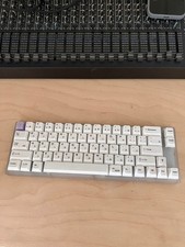 custom mechanical keyboard, white key caps, rare esc key, led lights picture