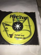 Print Shop Special Edition Version 10-Install & Program CD-95/98/NT-RARE-TESTED picture