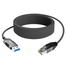 6 Ft Slim USB 3.0 Type A To RJ45 Gigabit Ethernet Network Cable Braided Cord picture