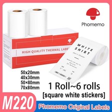 White Self Adhesive Label Paper Sticker Phomemo M100 M110 M221 Printer picture