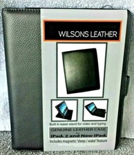 9'  Device Wilson's Genuine Leather Stand Case iPad 2 New iPad Magnetic Wakeup picture