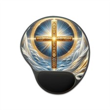 Christian Mouse Pad with Wrist Rest, Inspirational Desk Accessory, picture