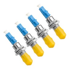 Duogalia 4 Pack Singlemode LC/UPC Male to ST/UPC Female Fiber Optic Adapter... picture