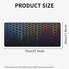 Hexagon Patterned Mouse Pad Rainbow LED Backlit Soft Comfortable Gaming Mousep picture
