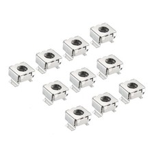 M6 Cage 201 Stainless Steel for Server Rack Cabinet Silver Tone 30Pcs picture