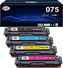 4-Pack Toner Cartridge BCMY BN 075 [Compatible With Canon] Chip PM Colori picture