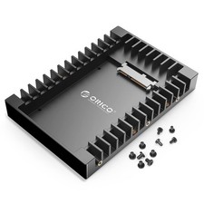 [2Packs] ORICO 2.5 SSD SATA to 3.5 Hard Drive 5.7 x 4.3 x 0.7 Inch, Black picture