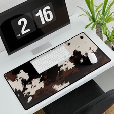 Cow Print Desk Mat Mousepad Large Office Desk Protector Pad  picture