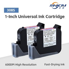 3pcs Black Ink Cartridge Dry Fast for 25.4mm  Online Inkjet Printer picture